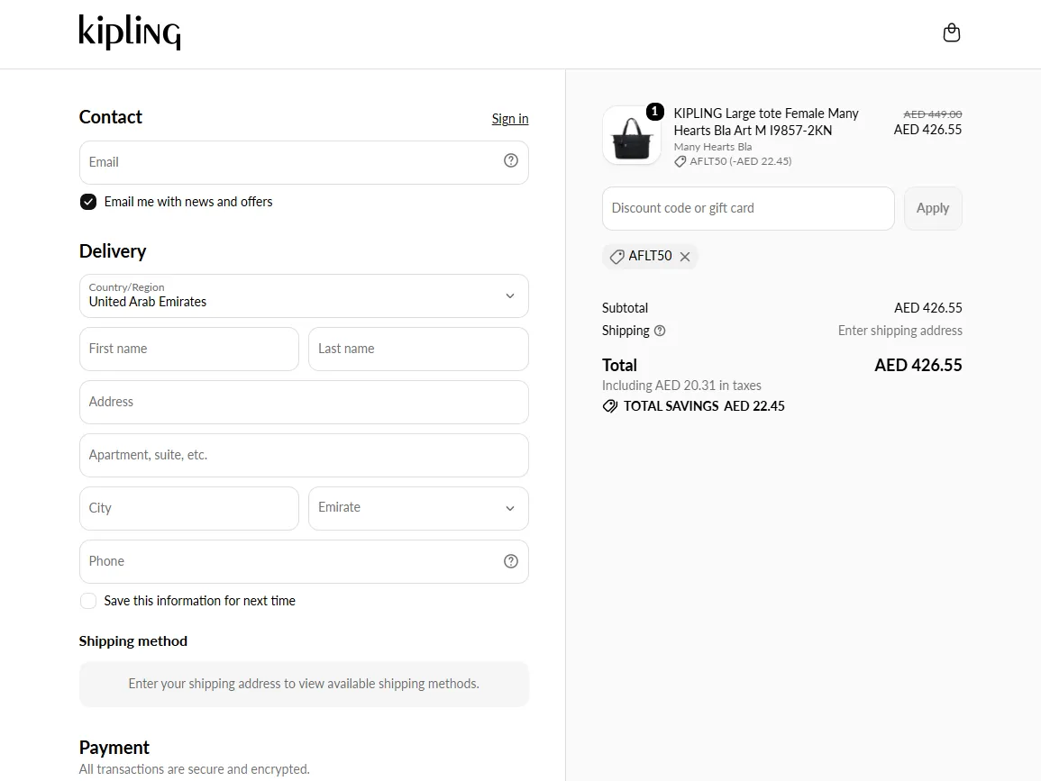 Proof That Kipling Discount Code Works